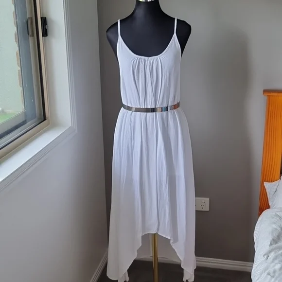 White Summer dress from Lily Whyt Size 10 NWOT - Picture 5 of 16